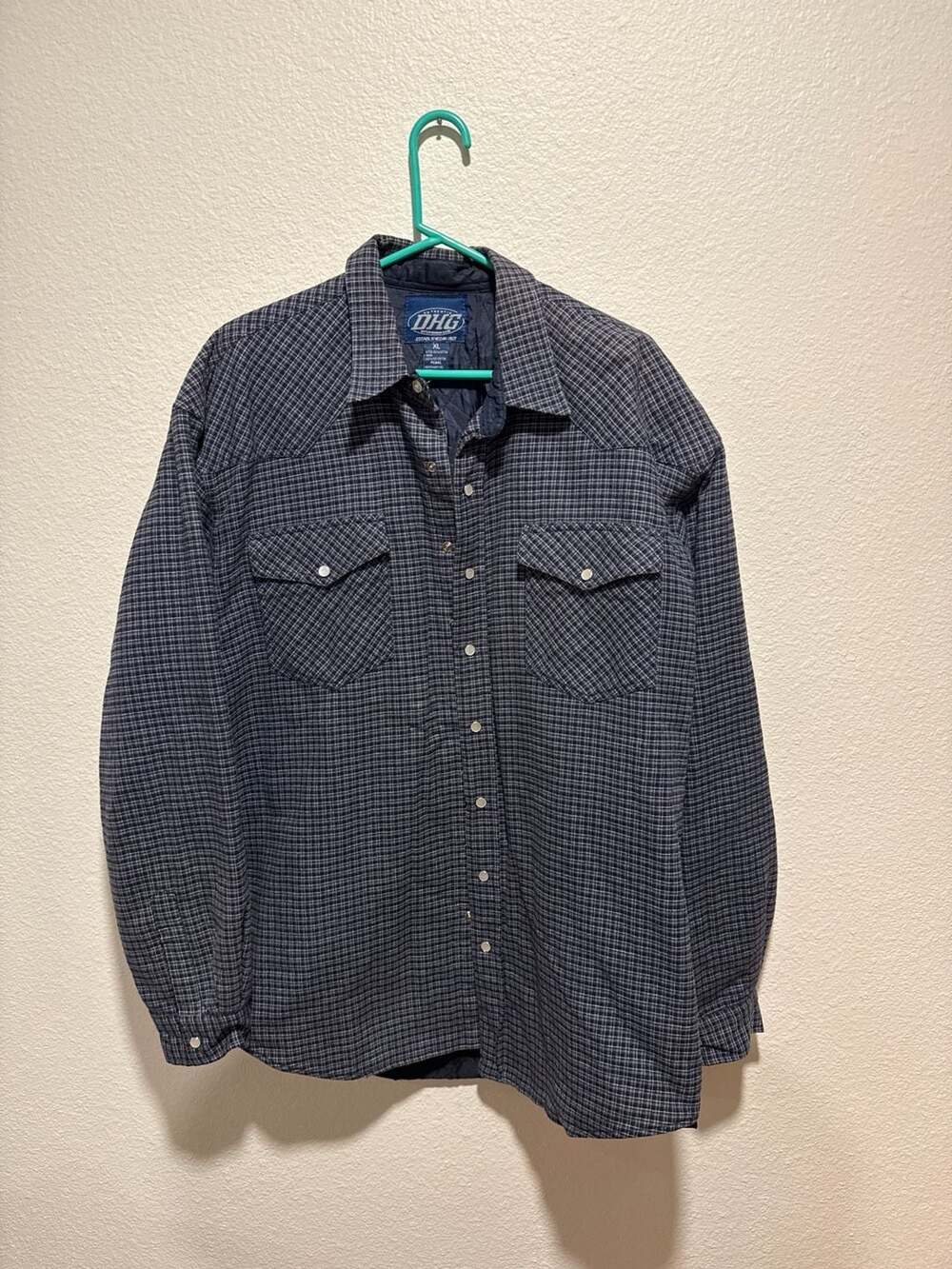 Dutch Harbor Gear Quilted Lined Plaid Flannel Shirt Jacket